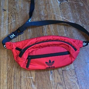 Red adidas waist bag